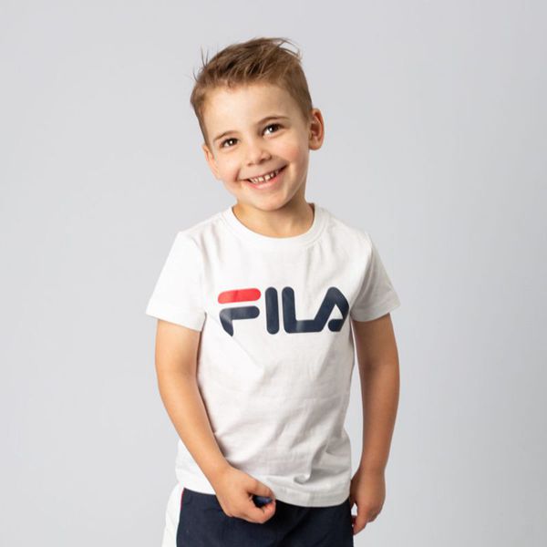 Camisetas Manga Corta Fila Niños Blancas - Deckle - España 267831QJU